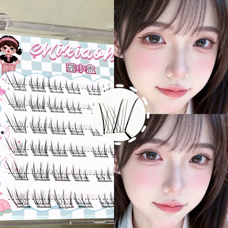 Eyelash Extension Natural - Sztuczne rzęsy Mixiaohe bez kleju, proste,