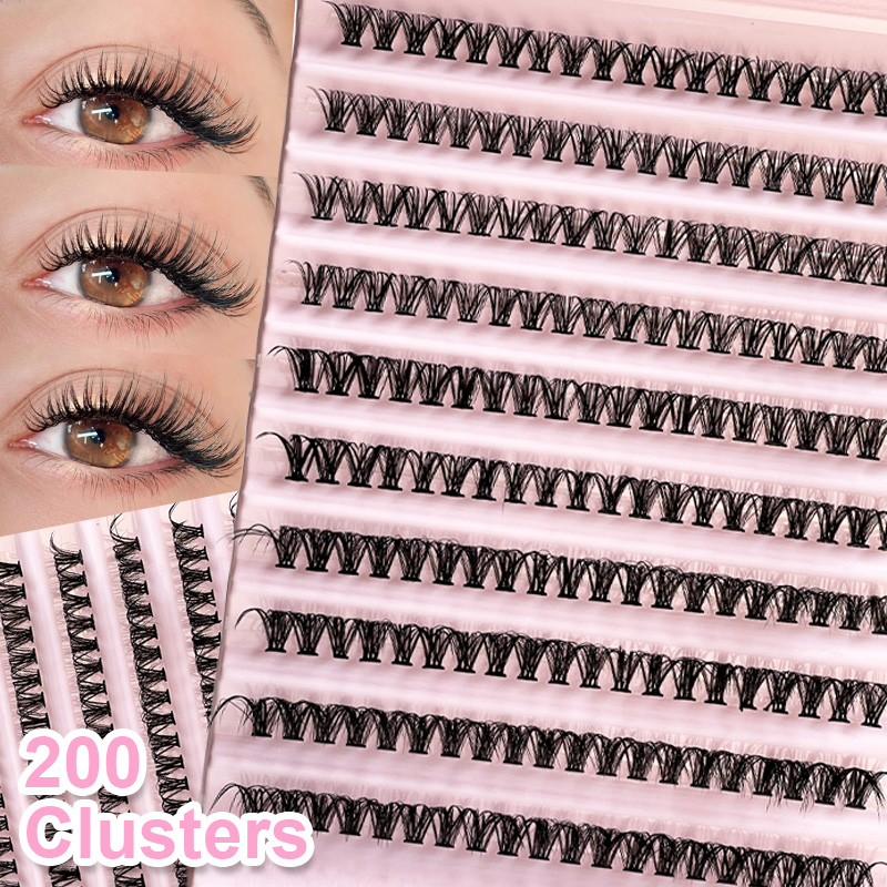 Eyelash Extension Natural - Rzęsy pojedyncze, kępki rzęs 8-16mm, 200