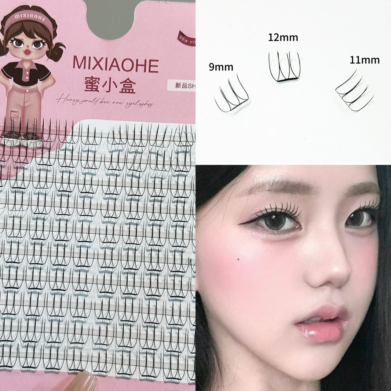 Eyelash Extension Natural - Sztuczne rzęsy Mixiaohe w stylu koreańskim,