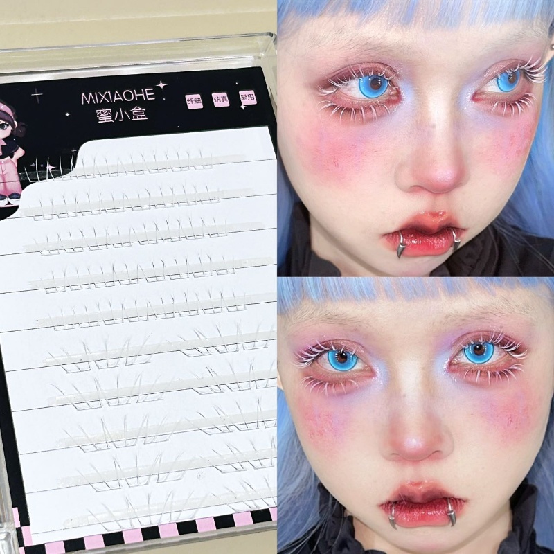 Eyelash Extension Natural - Sztuczne rzęsy Mixiaohe White Cat Paw,