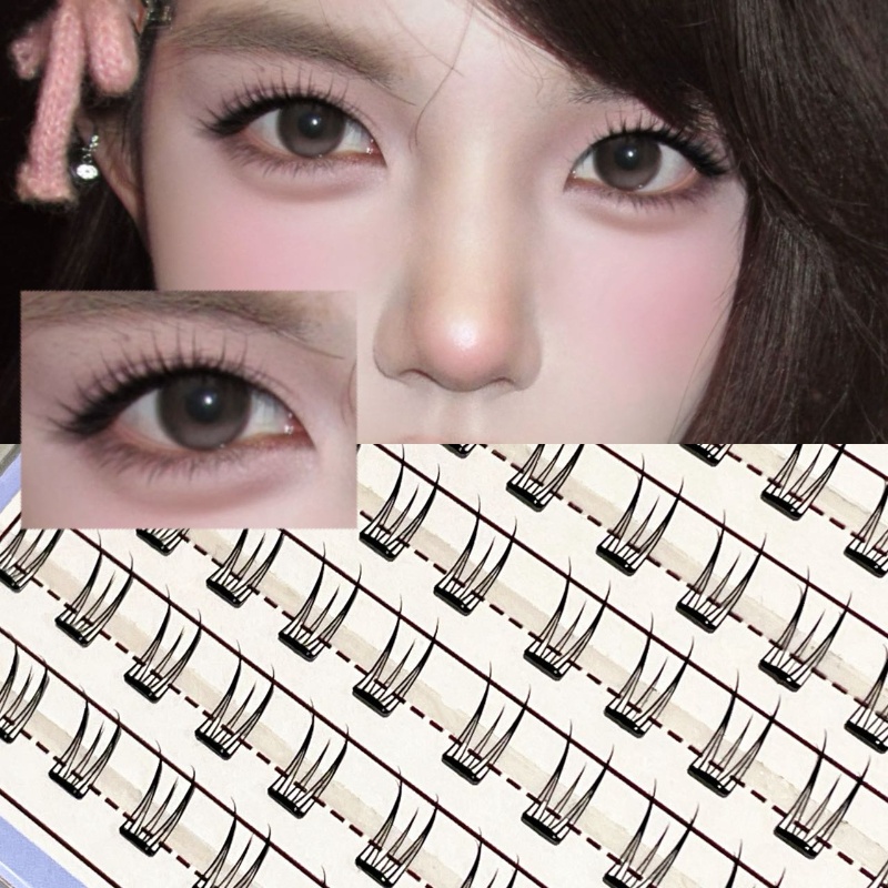 Eyelash Extension Natural - Sztuczne rzęsy Mixiaohe bez kleju, cienkie