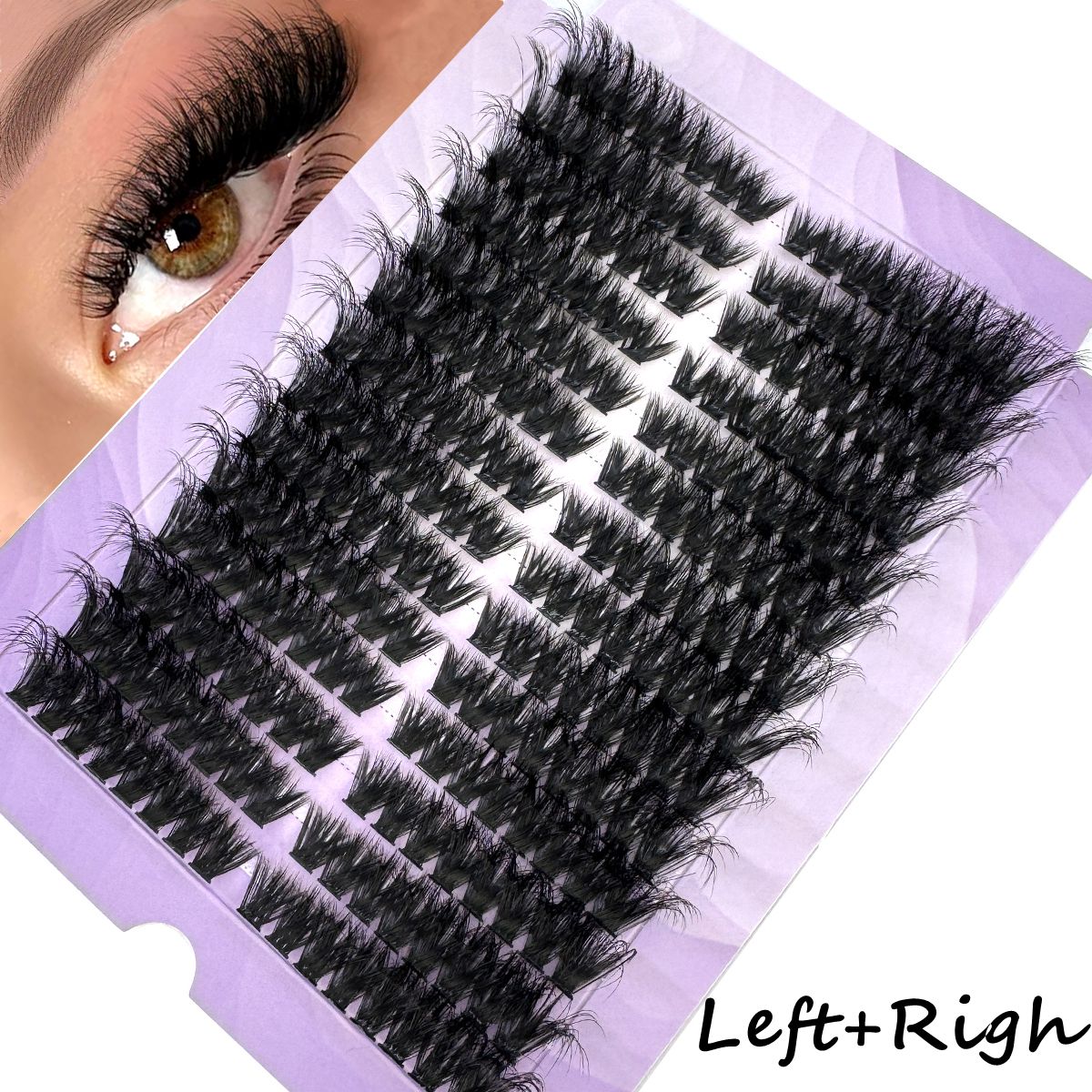 Eyelash Extension Volume Cat Eye - 14 Rzędów 50D-100D Puszyste Kępki Rzęs