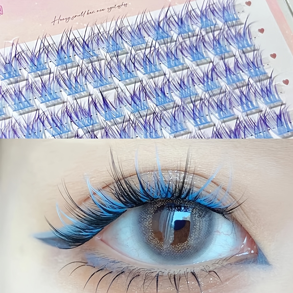Eyelash Extension Natural - Mixiaohe Kolorowe Rzęsy 60 Kępek Łatwa