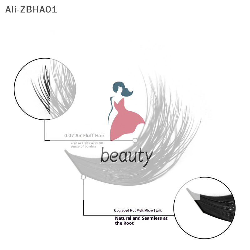 Eyelash Extension Volume Lashes - Sztuczne rzęsy 3D z imitacji norek,