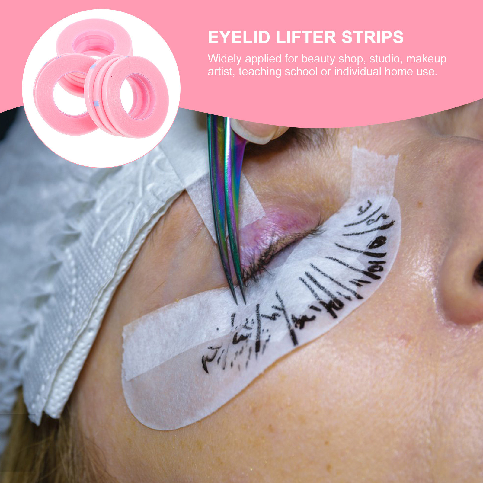 10 rolek taśmy do rzęs, taśma  – Eyelash Extension For No Eyelid recenzja i cena