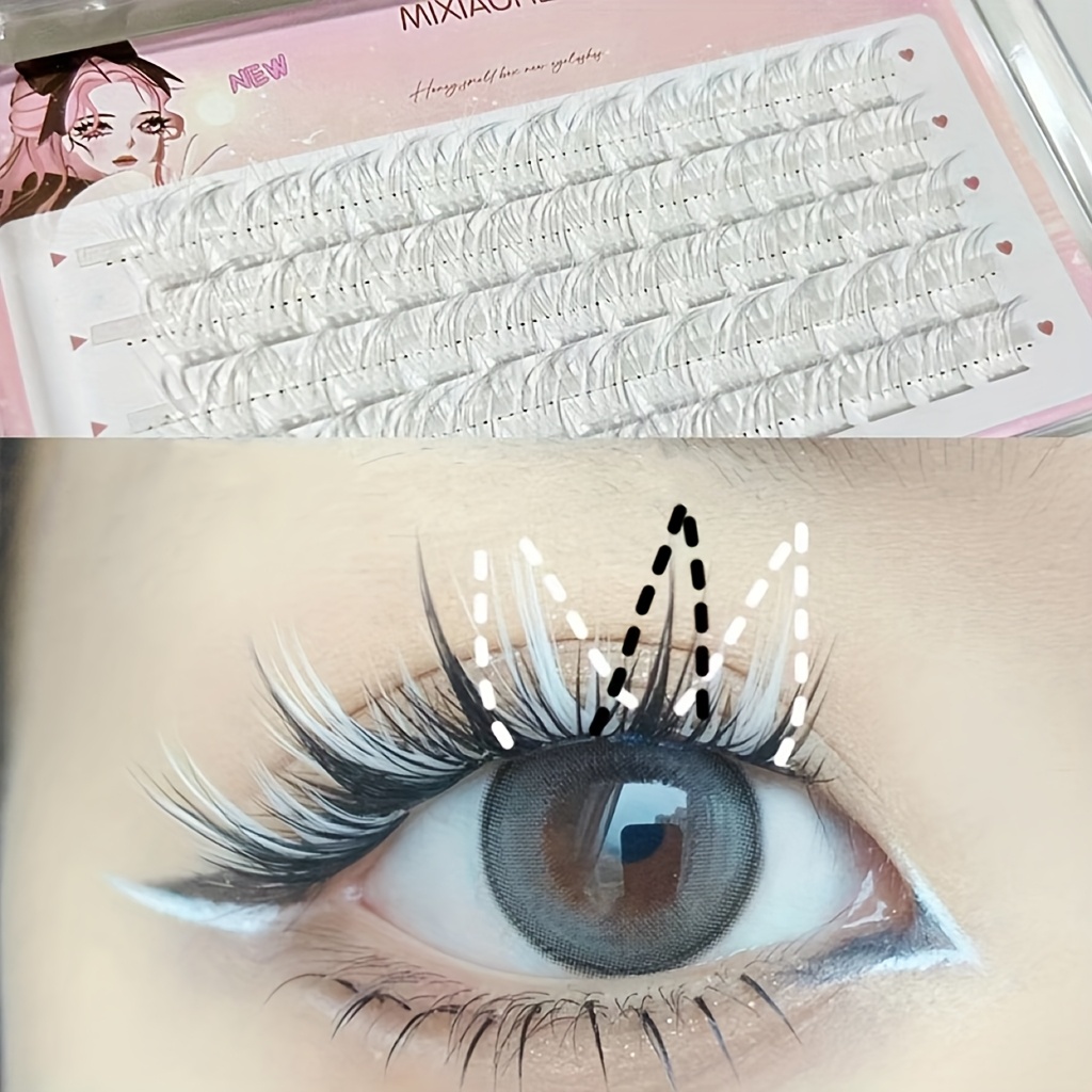 Mixiaohe Kolorowe Rzęsy 60 Kęp – Eyelash Extension Natural recenzja i cena